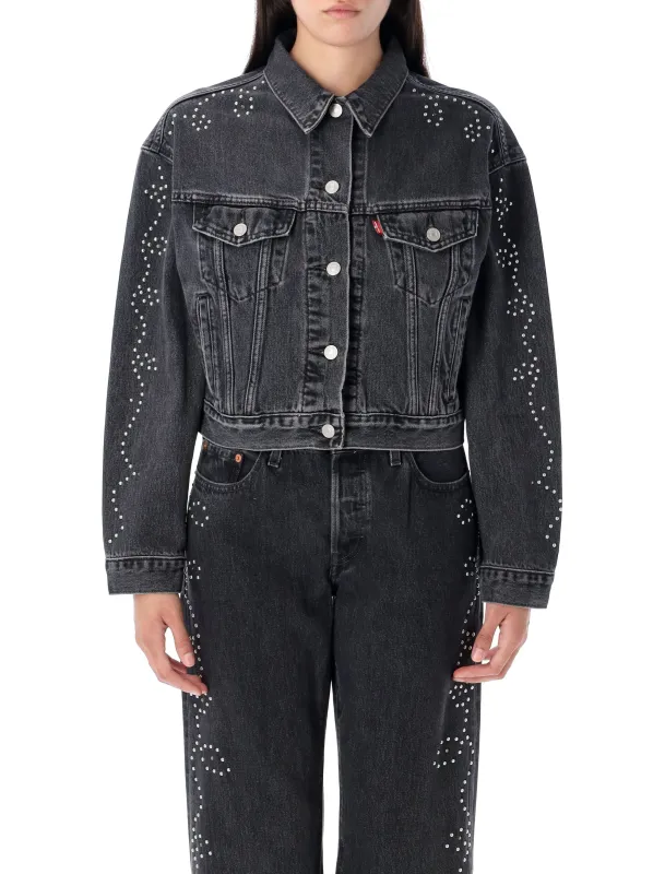 SHRUNKEN '90S TRUCKER DENIM JACKET sold by Lord & Taylor