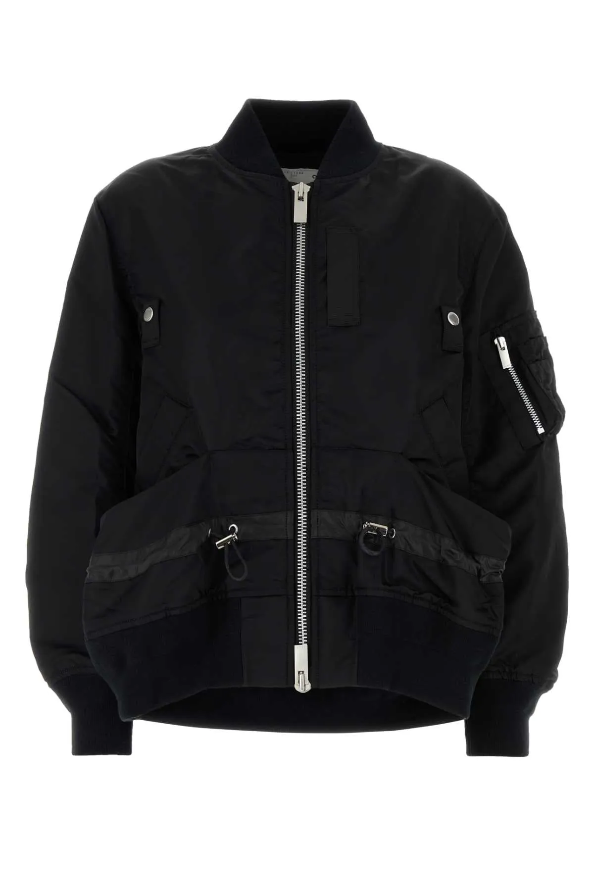 BLACK NYLON BOMBER JACKET sold by Lord & Taylor