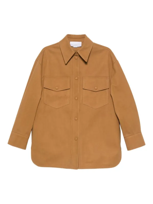FAUX SUEDE LEATHER OVERSHIRT sold by Lord & Taylor