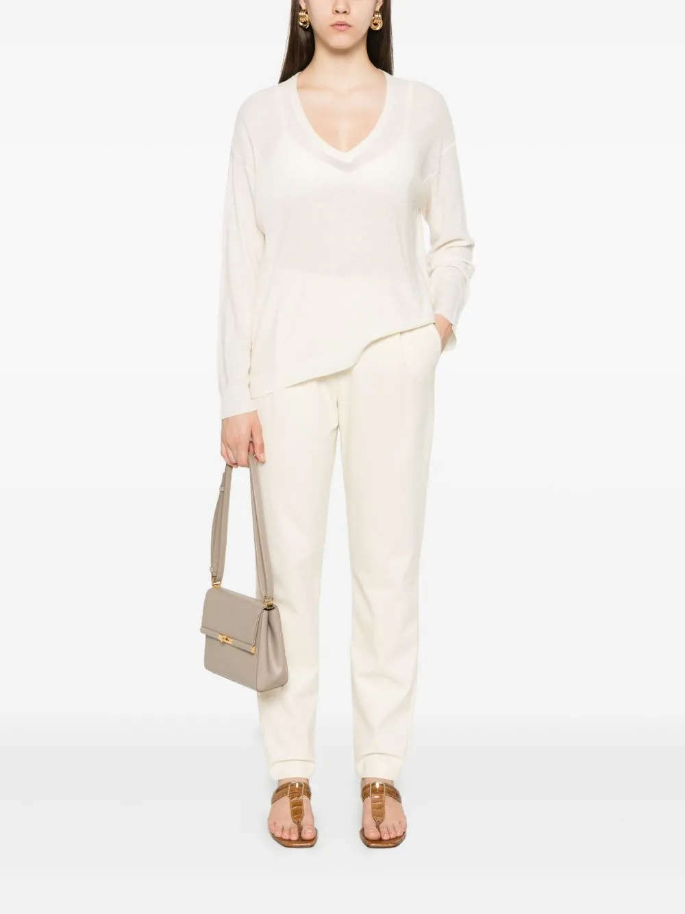 WOOL V-NECKED SWEATER sold by Lord & Taylor product image thumbnail 4