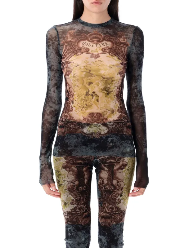 MÉDAILLON MESH TOP sold by Lord & Taylor