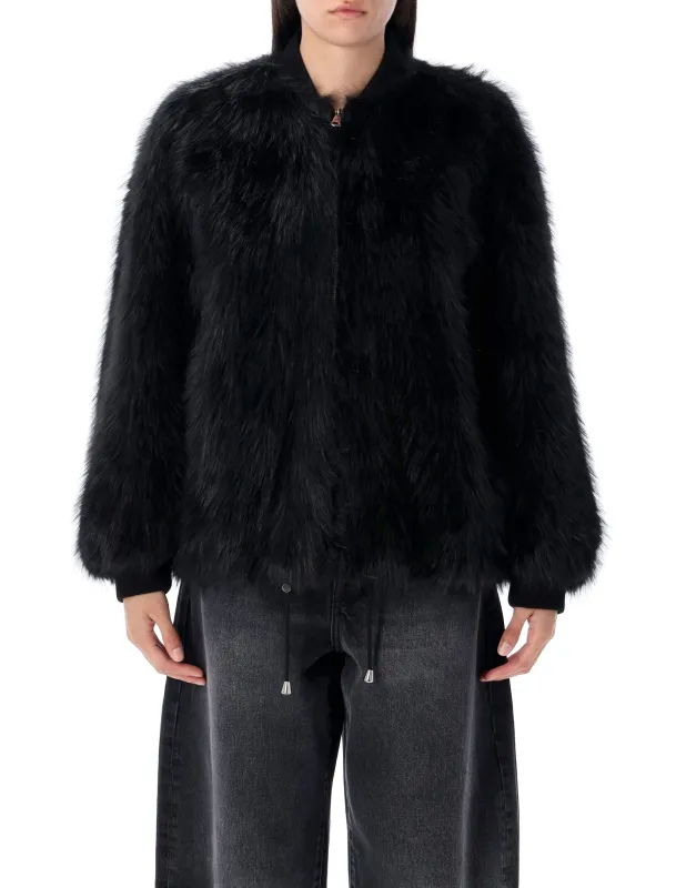 ECO-FUR BOMBER JACKET sold by Lord & Taylor