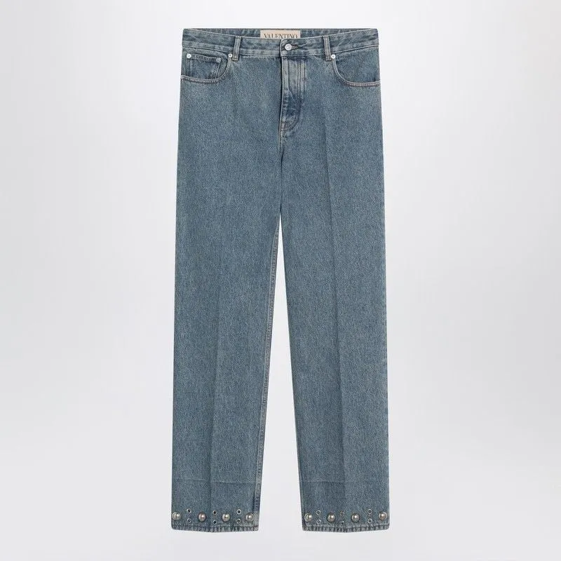 MEDIUM BLUE JEANS WITH CABOCHONS sold by Lord & Taylor