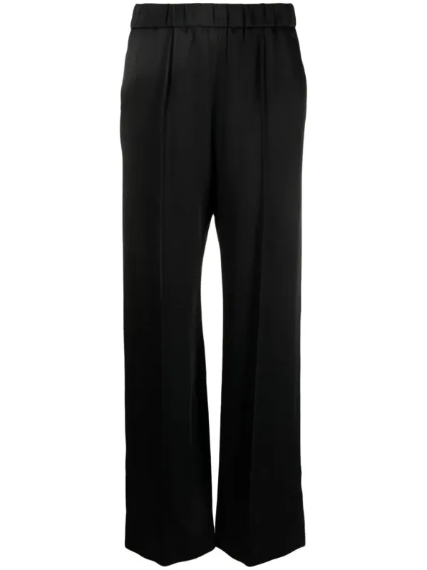 BLACK SATIN PALAZZO PANTS sold by Lord & Taylor