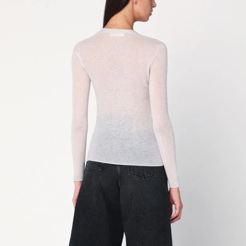 IVORY SEMI-SHEER KNIT CARDIGAN sold by Lord & Taylor product image thumbnail 2