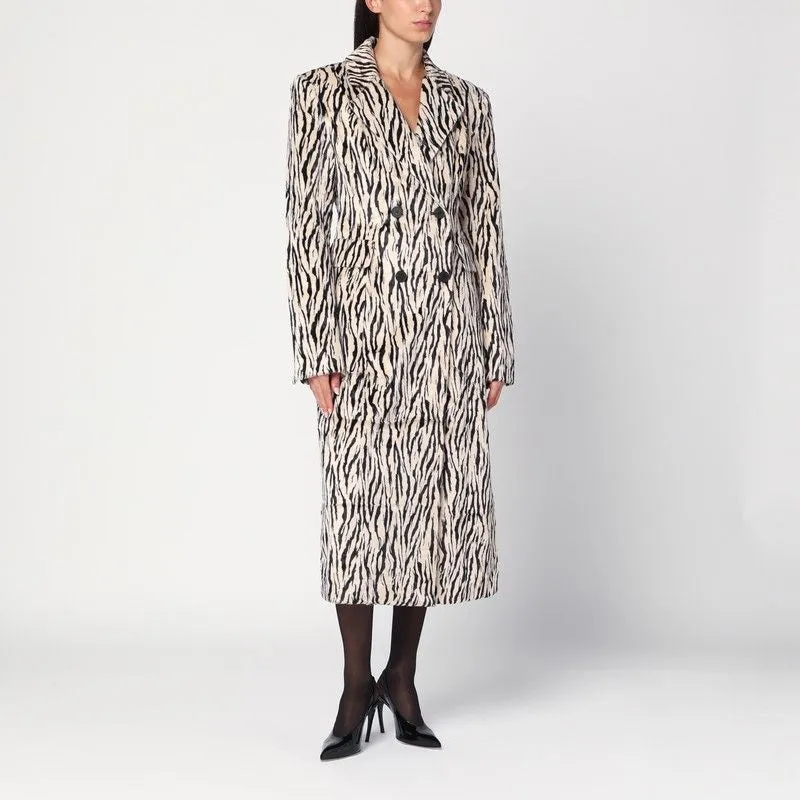 PRINTED FAUX FUR COAT sold by Lord & Taylor