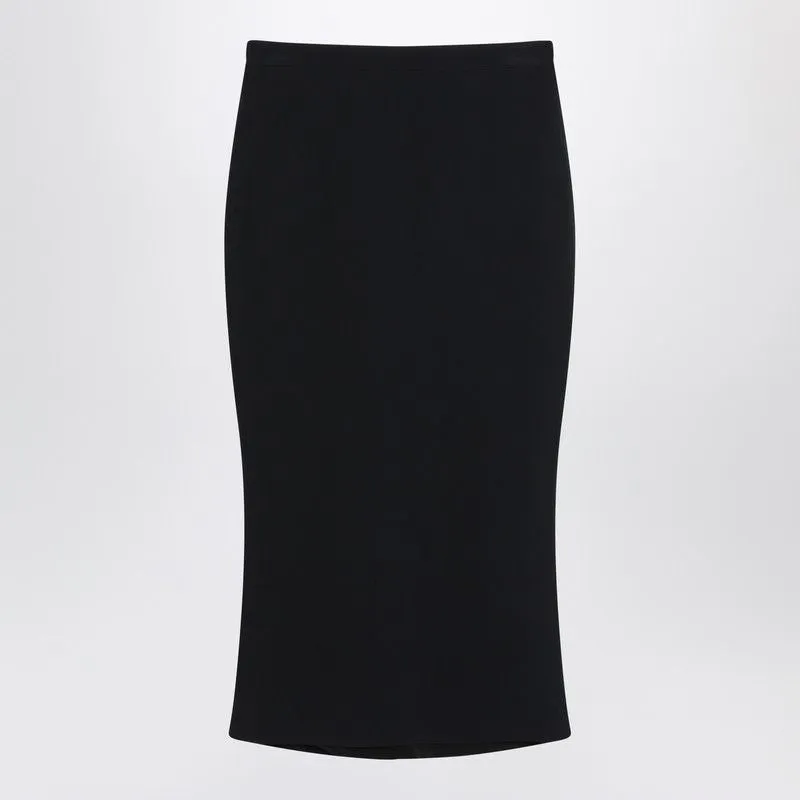 BLACK MIDI SKIRT WITH PLEATS ON THE BACK sold by Lord & Taylor