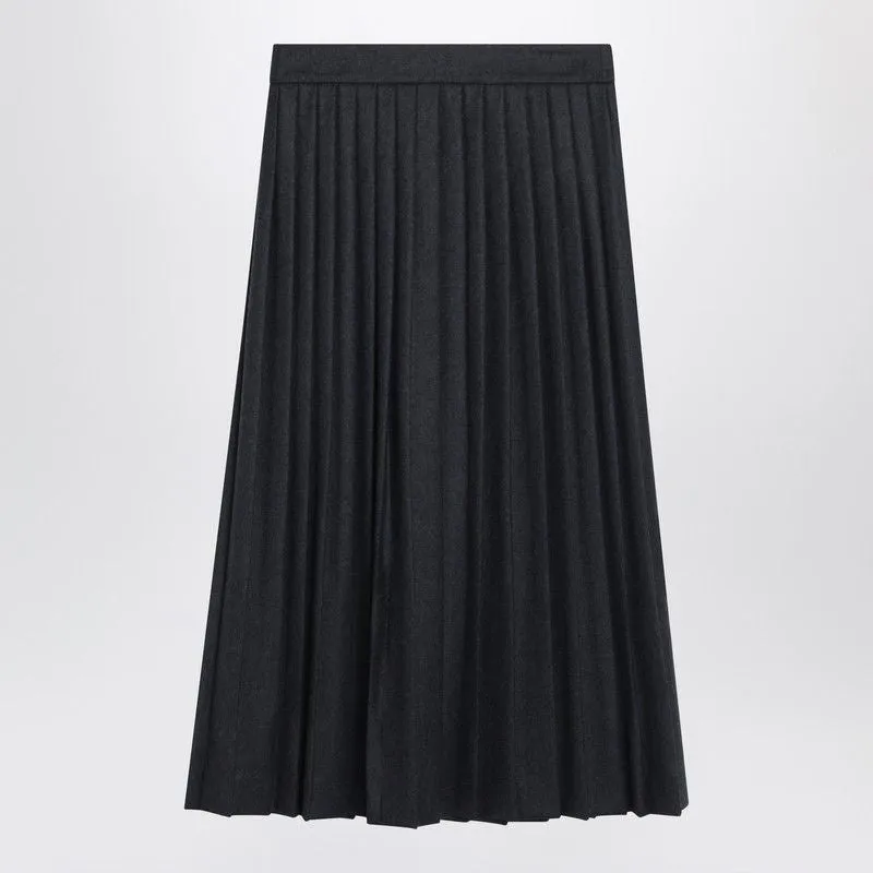 GREY PLEATED WOOL SKIRT sold by Lord & Taylor product image thumbnail 2