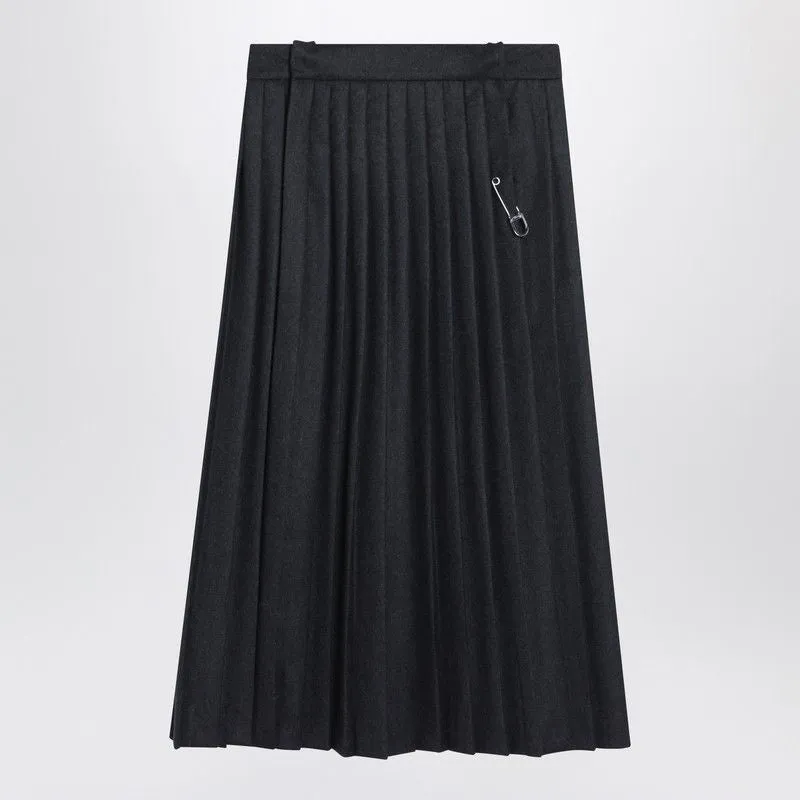 GREY PLEATED WOOL SKIRT sold by Lord & Taylor