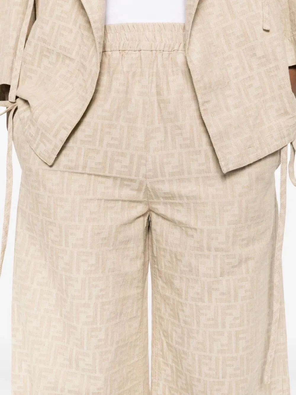 BEIGE COTTON LINEN TROUSERS sold by Lord & Taylor product image thumbnail 5