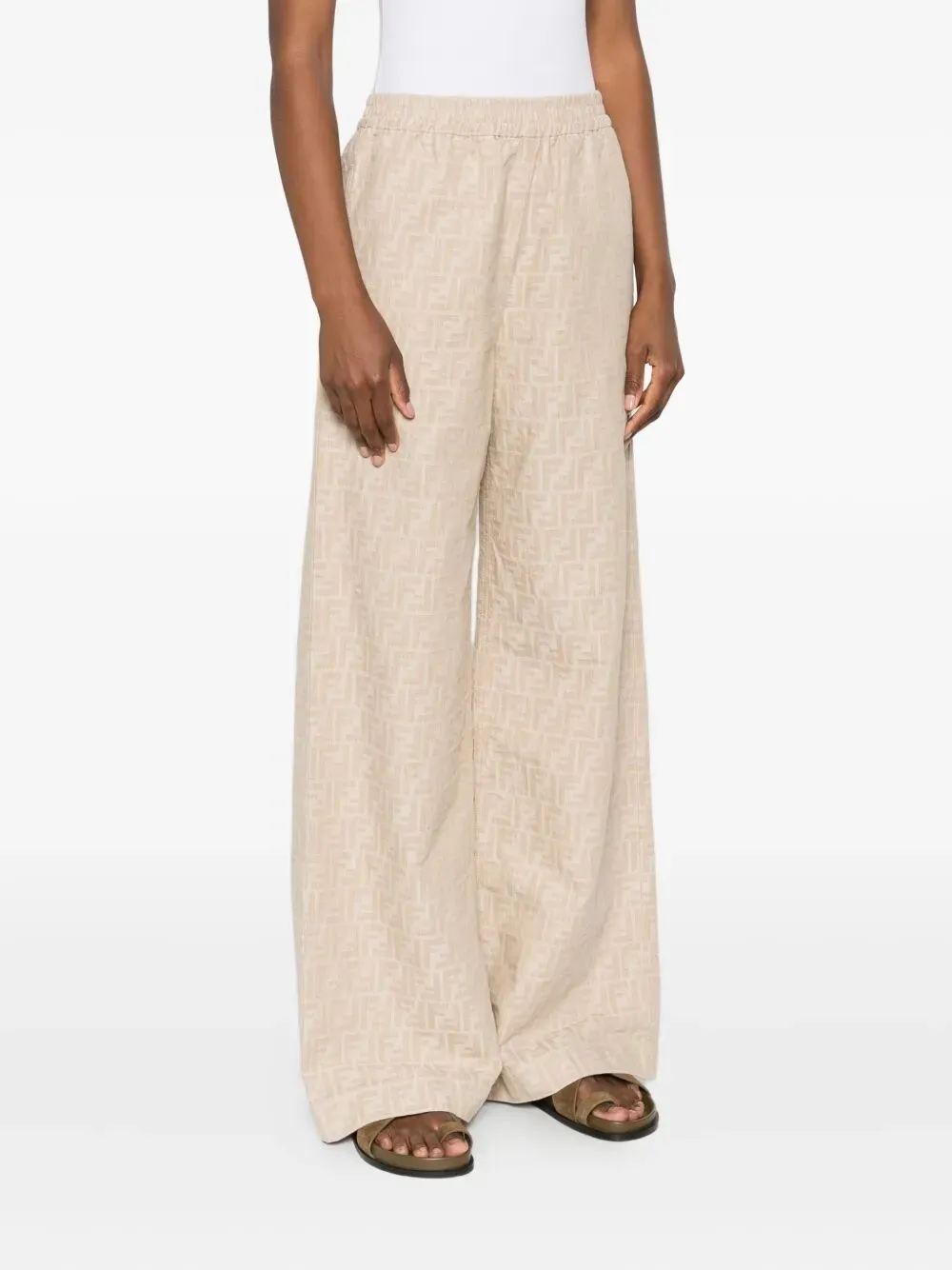 BEIGE COTTON LINEN TROUSERS sold by Lord & Taylor product image thumbnail 3