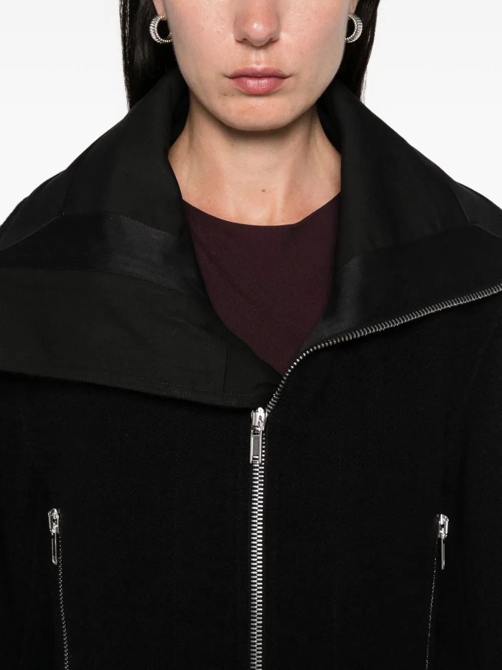 BLACK WOOL TRENCH COAT sold by Lord & Taylor product image thumbnail 3