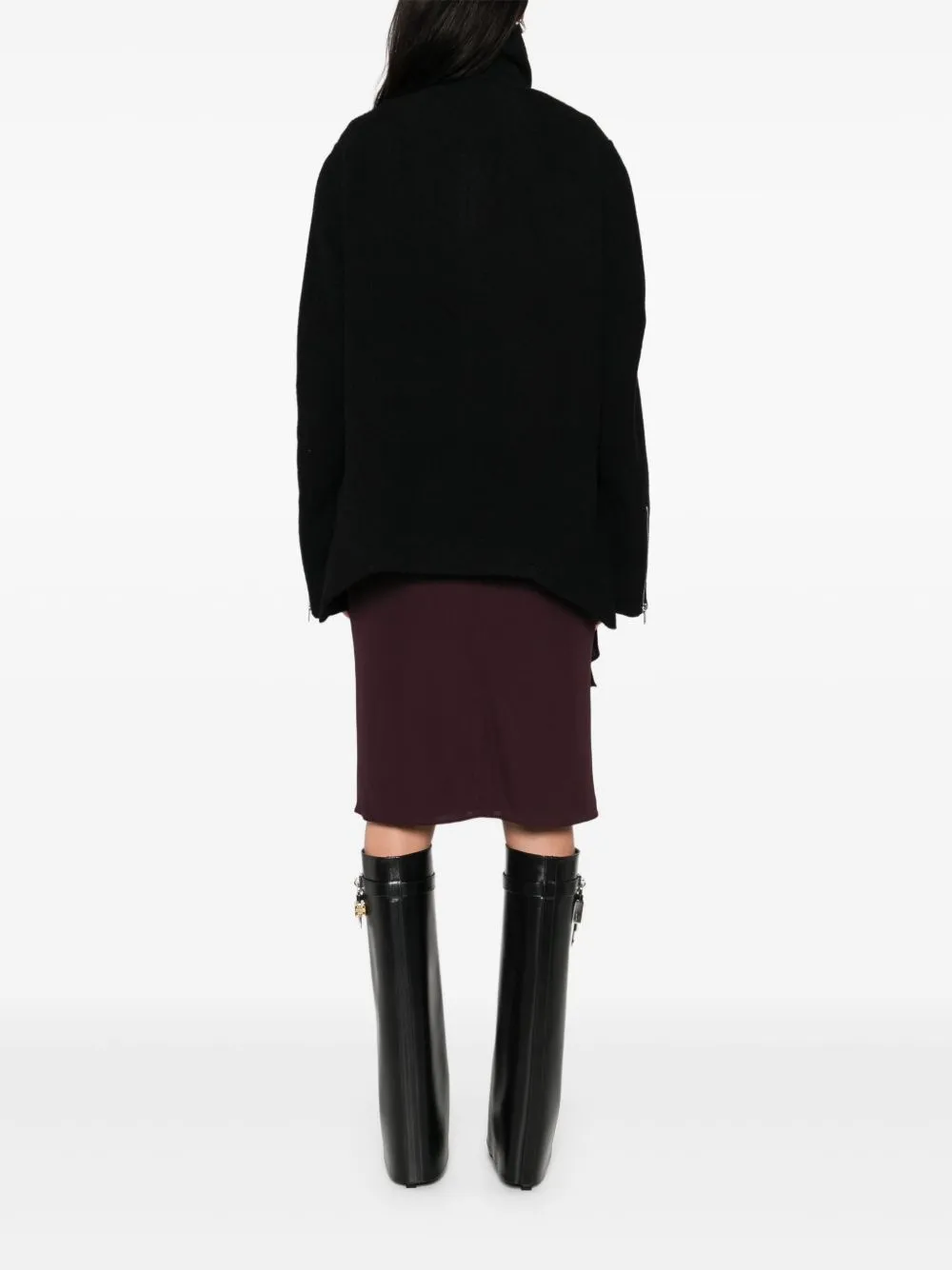 BLACK WOOL TRENCH COAT sold by Lord & Taylor product image thumbnail 4