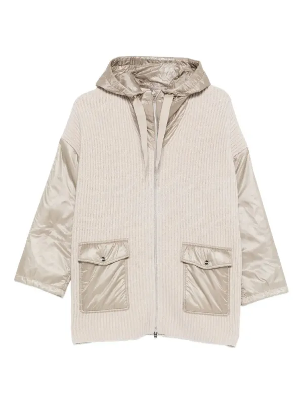 RIBBED WOOL JACKET WITH HOOD sold by Lord & Taylor