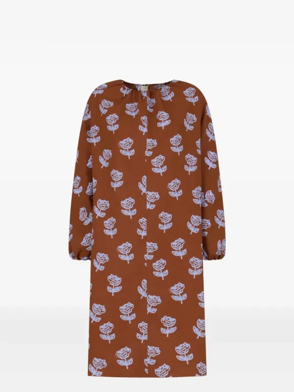 FLORAL PRINT DRESS WITH LONG SLEEVES sold by Lord & Taylor