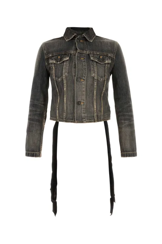 BLACK DENIM JACKET made by Balenciaga