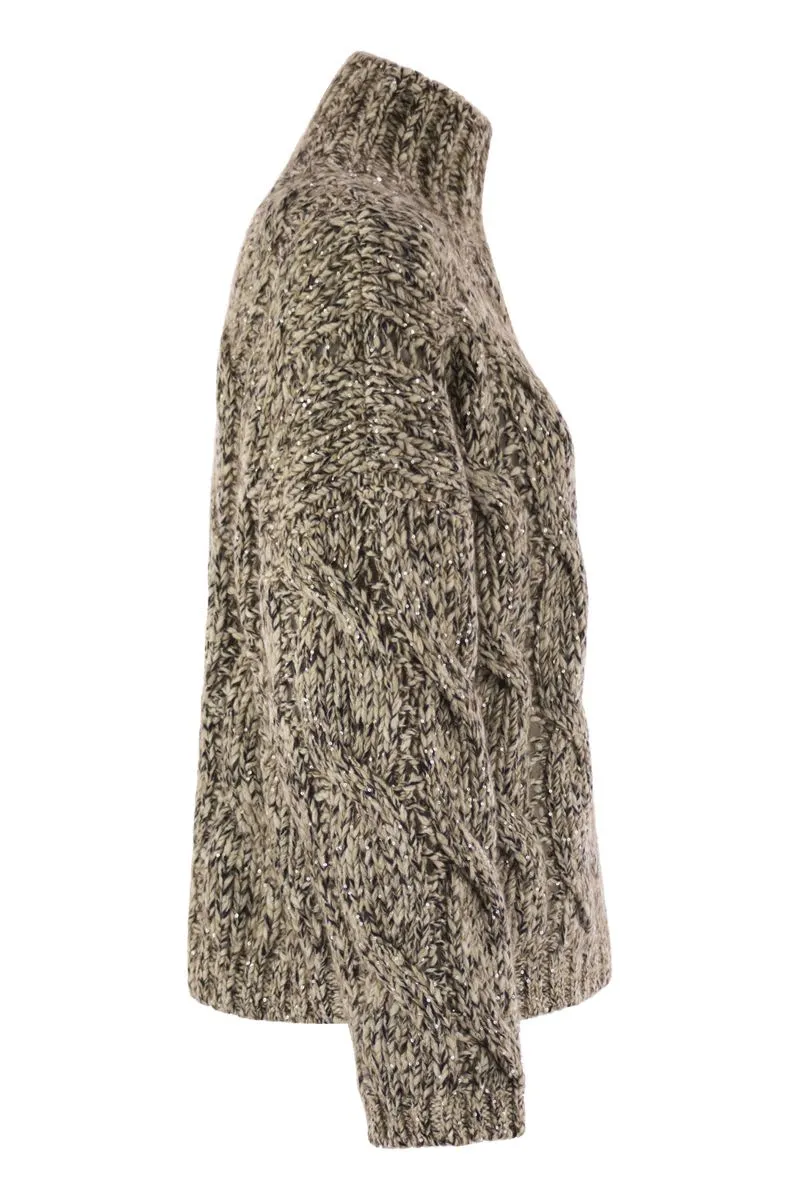 SOFT WOOL, CASHMERE AND MOHAIR TURTLENECK SWEATER WITH BRAIDED DESIGN sold by Lord & Taylor product image thumbnail 3