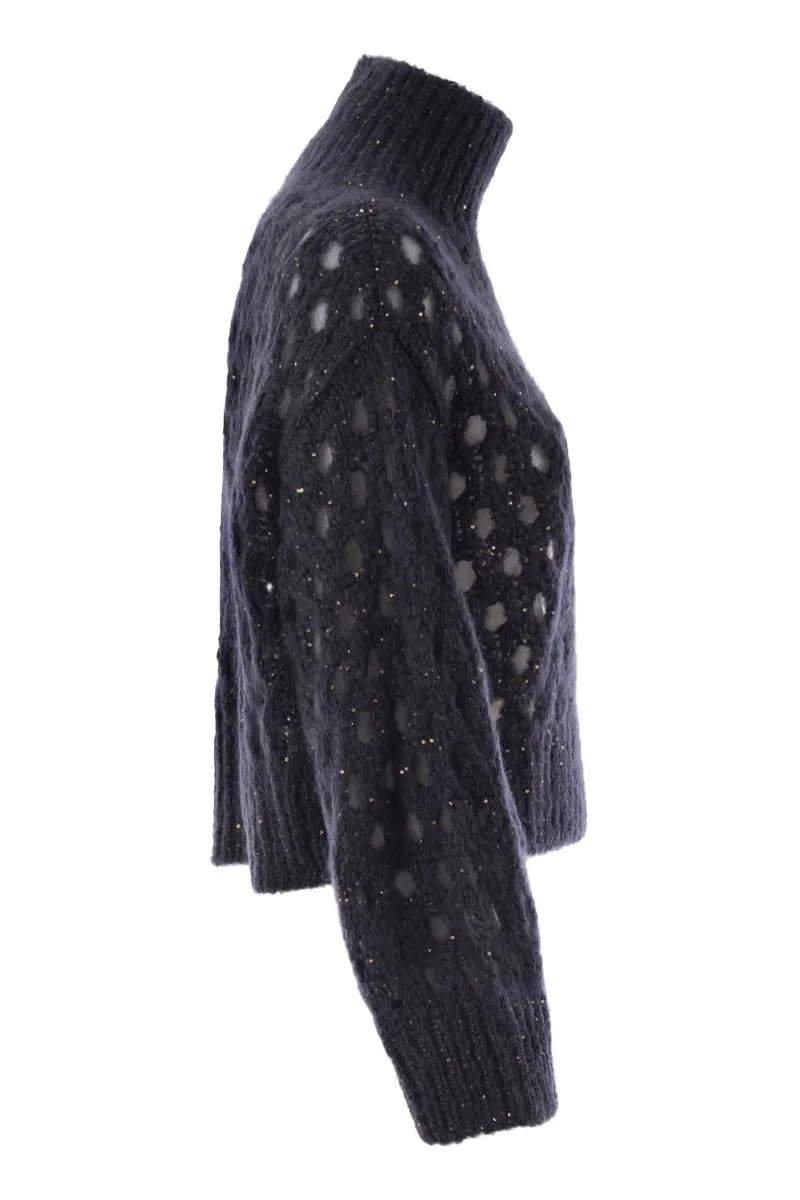 DAZZLING NET TURTLENECK SWEATER MADE OF MOHAIR AND WOOL WISPY sold by Lord & Taylor product image thumbnail 3