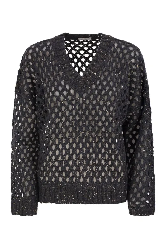 DAZZLING NET SILK AND LINEN JERSEY sold by Lord & Taylor