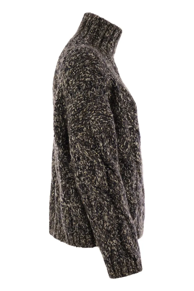 SOFT WOOL, CASHMERE AND MOHAIR TURTLENECK SWEATER WITH BRAIDED DESIGN sold by Lord & Taylor product image thumbnail 3