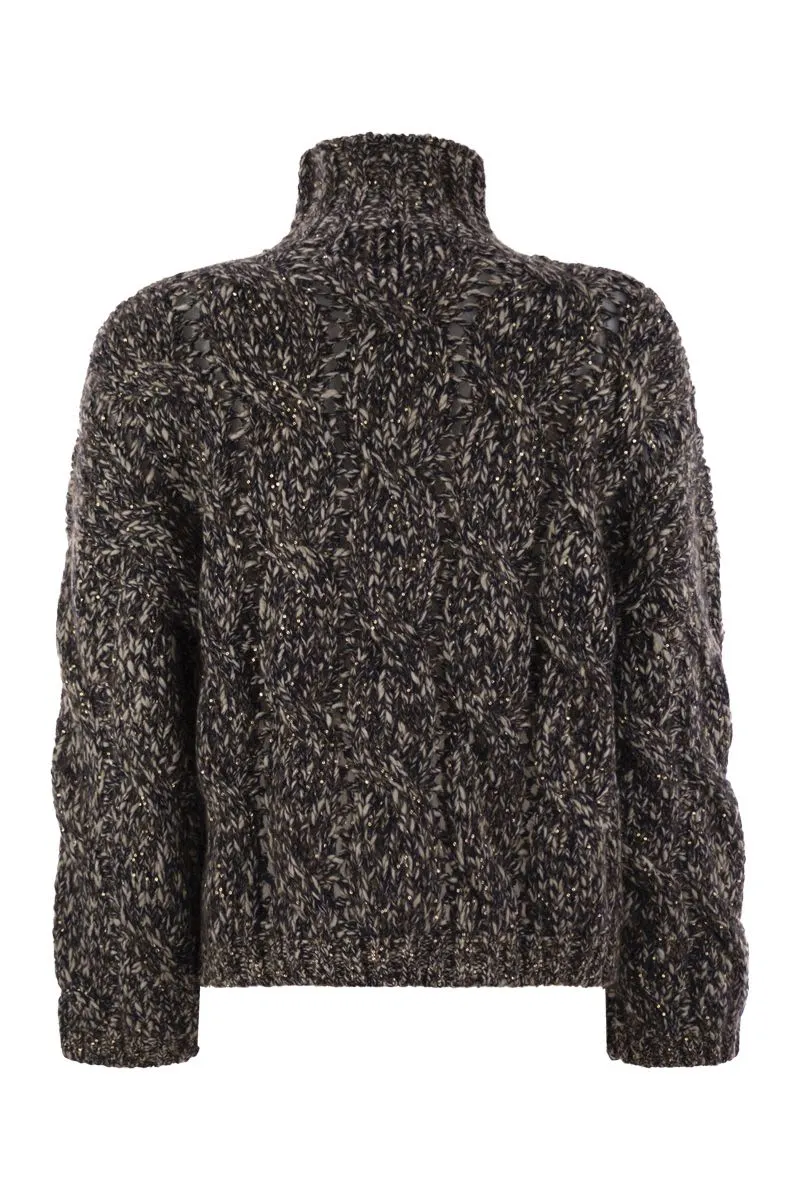 SOFT WOOL, CASHMERE AND MOHAIR TURTLENECK SWEATER WITH BRAIDED DESIGN sold by Lord & Taylor product image thumbnail 2