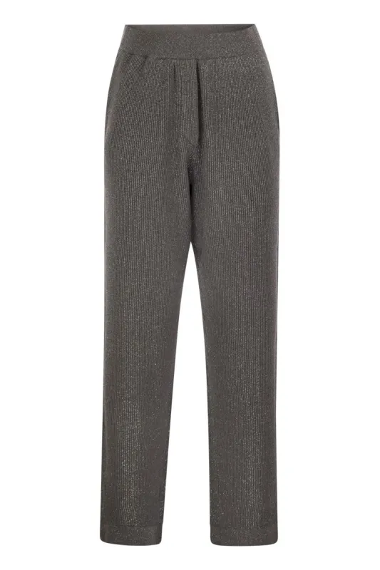 ENGLISH RIB COTTON AND VISCOSE PANTS sold by Lord & Taylor