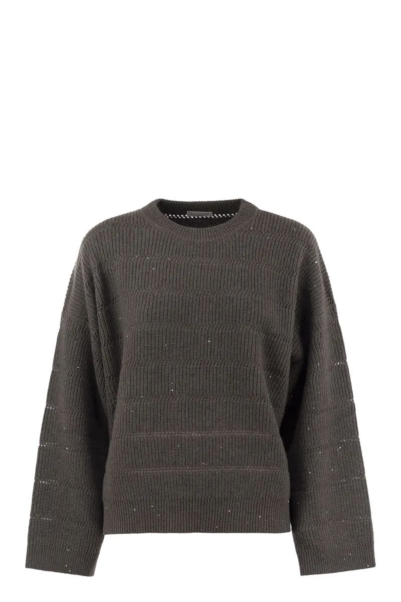 CASHMERE AND WOOL CREW-NECK SWEATER sold by Lord & Taylor