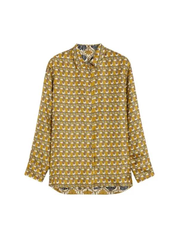 TIMES - REVERSIBLE PRINTED SILK SHIRT sold by Lord & Taylor