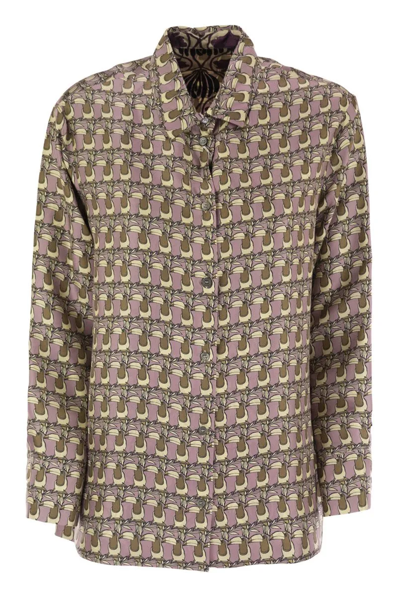 TIMES - REVERSIBLE PRINTED SILK SHIRT sold by Lord & Taylor