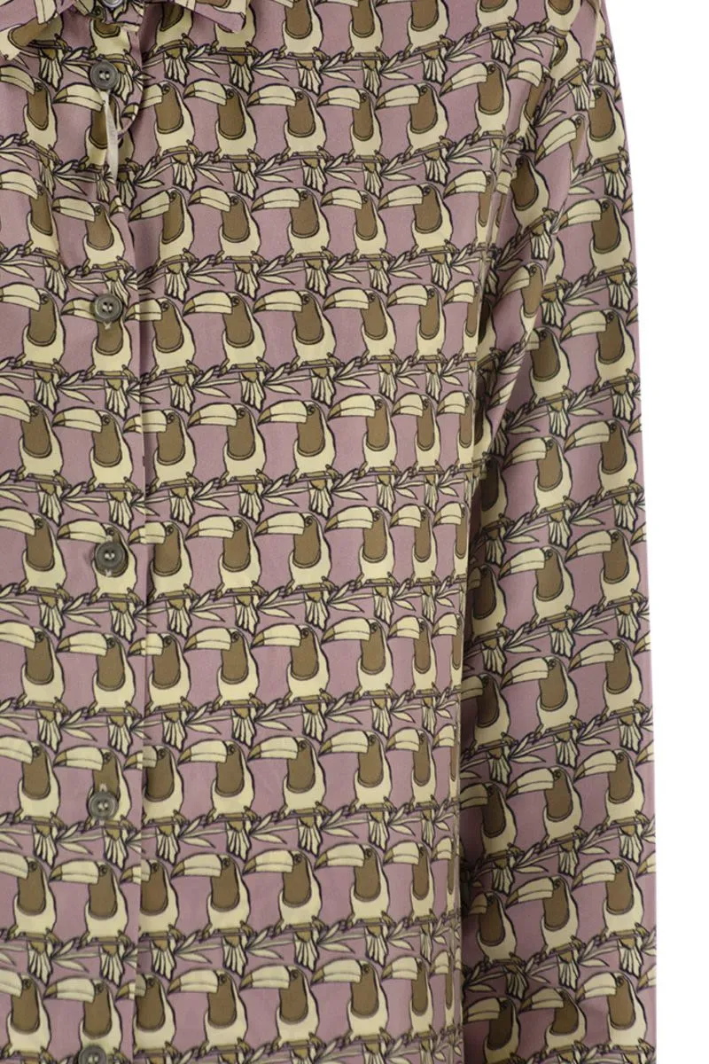 TIMES - REVERSIBLE PRINTED SILK SHIRT sold by Lord & Taylor product image thumbnail 4