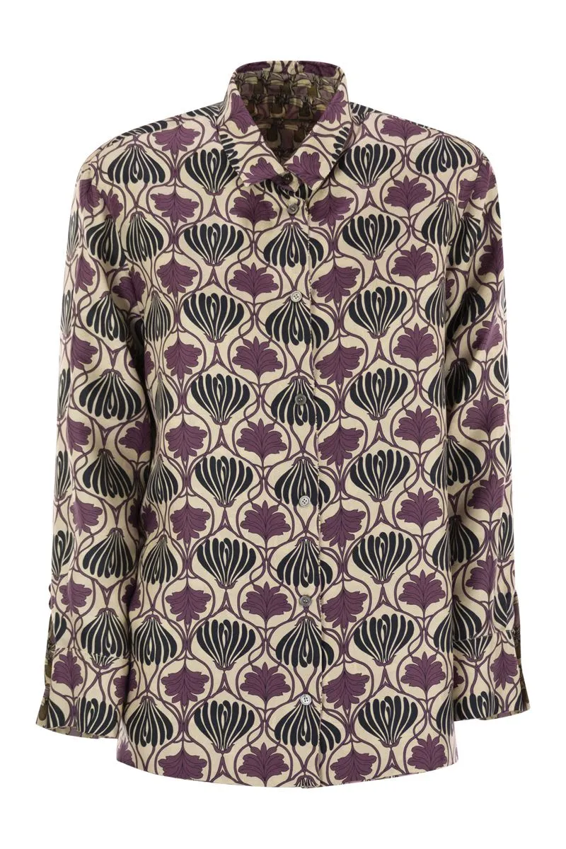 TIMES - REVERSIBLE PRINTED SILK SHIRT sold by Lord & Taylor product image thumbnail 5