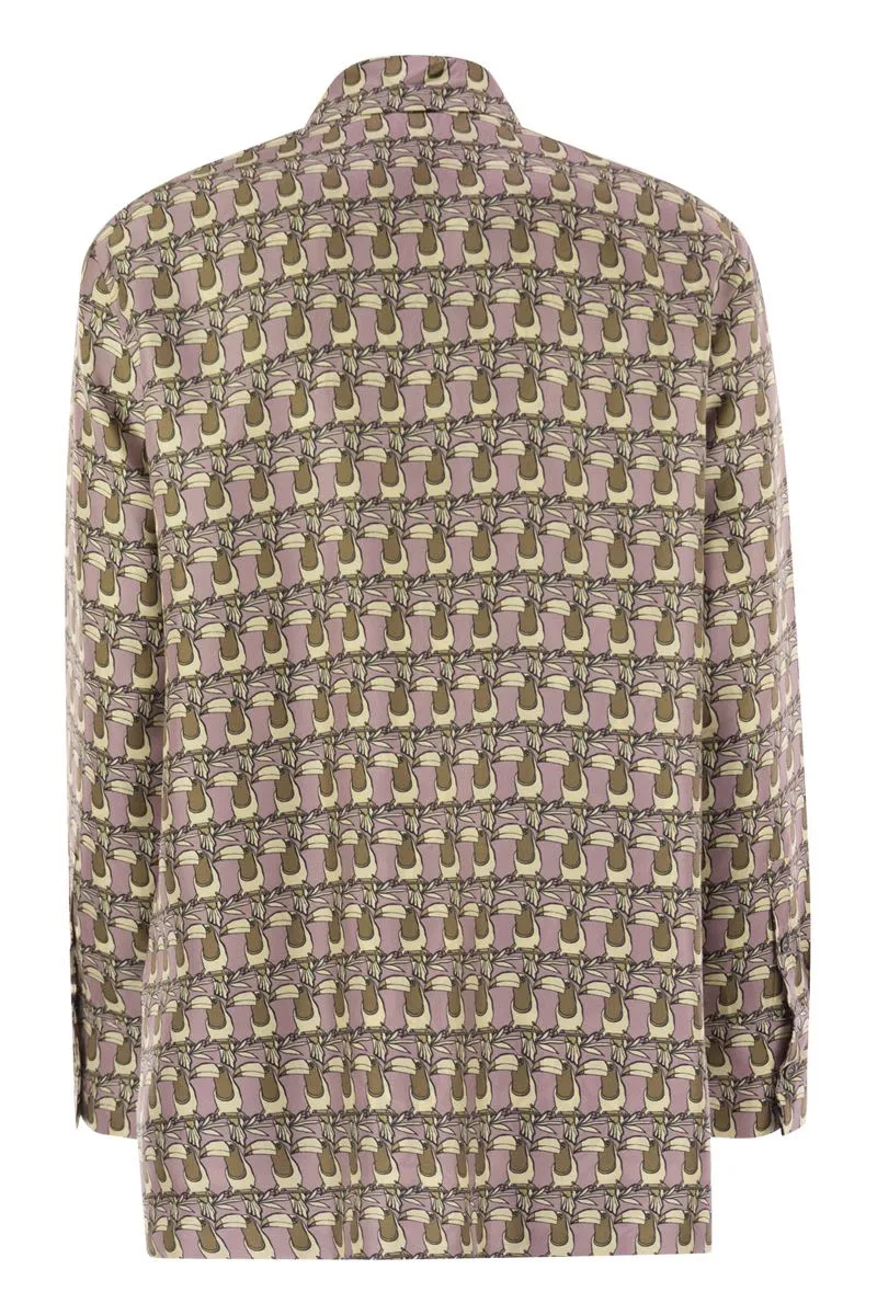 TIMES - REVERSIBLE PRINTED SILK SHIRT sold by Lord & Taylor product image thumbnail 2