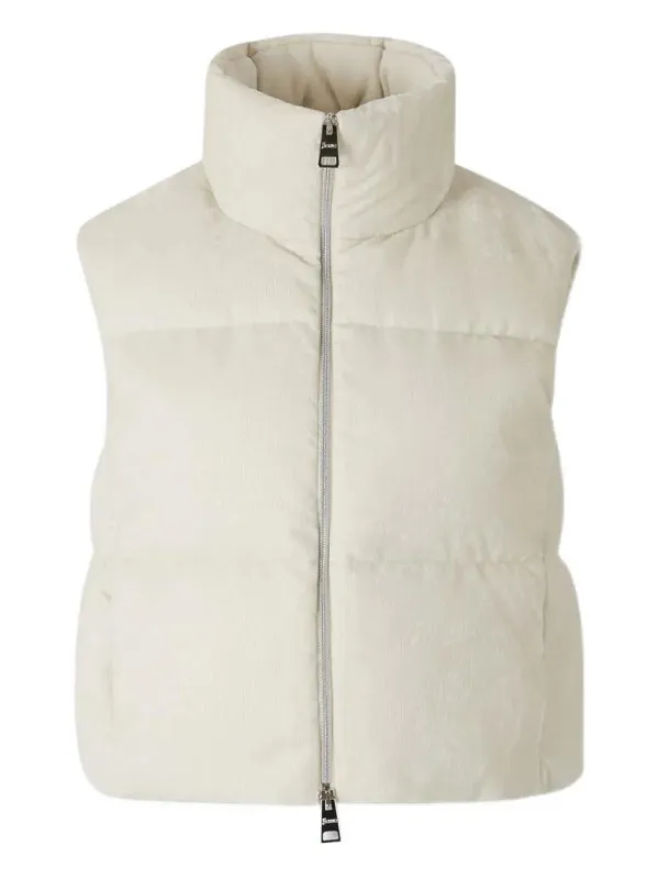 VELVET SLEEVELESS DOWN JACKET sold by Lord & Taylor