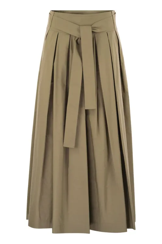 AGIATE - PLEATED COTTON SKIRT sold by Lord & Taylor
