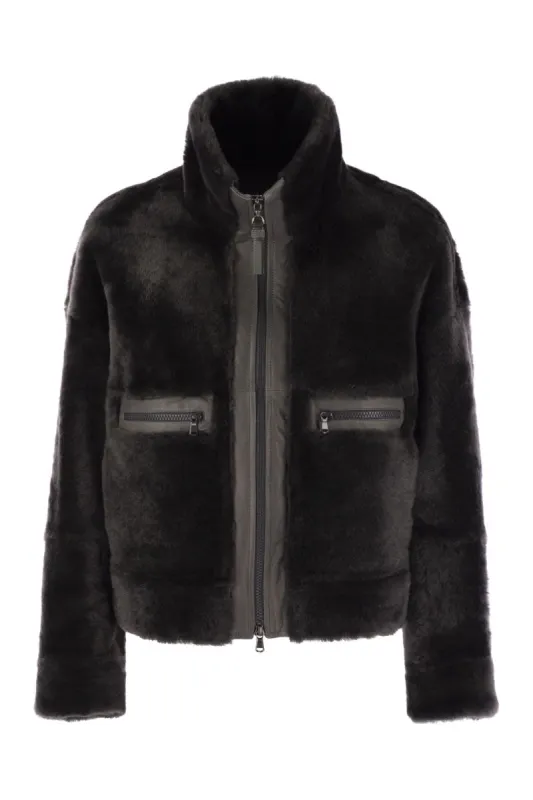 SHEARLING OUTERWEAR WITH SHINY ZIP sold by Lord & Taylor