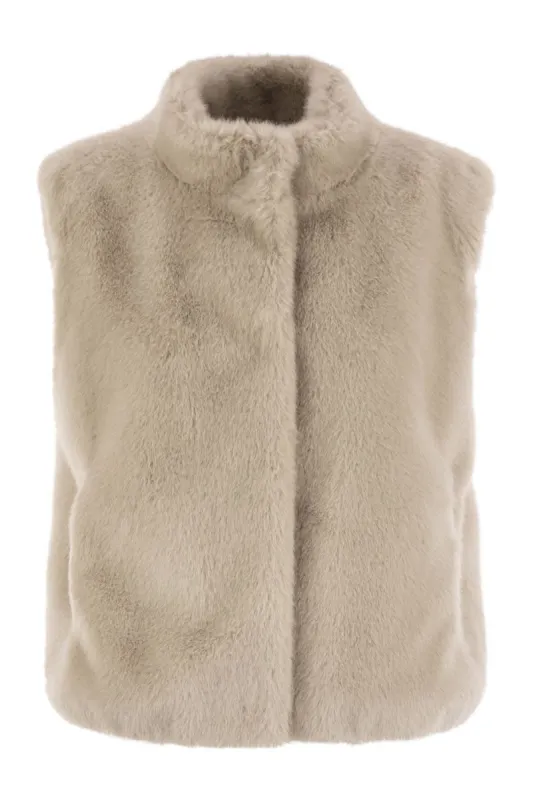 RESORT WAISTCOAT IN FAUX FUR sold by Lord & Taylor
