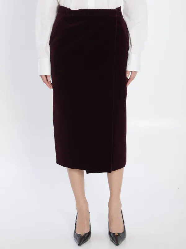 WRAP SKIRT IN VELVET sold by Lord & Taylor