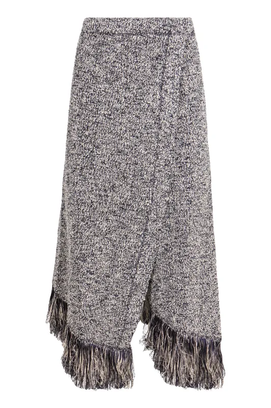 FRINGED WRAP SKIRT sold by Lord & Taylor