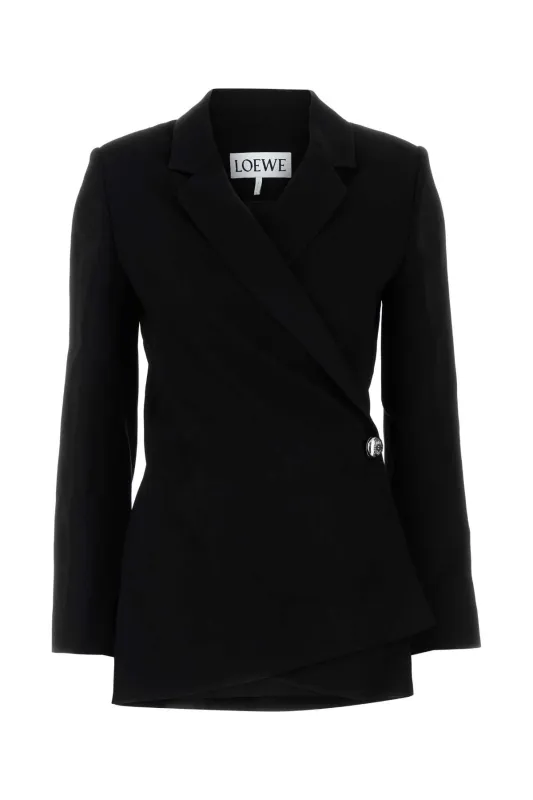 BLACK STRETCH CREPE BLAZER sold by Lord & Taylor