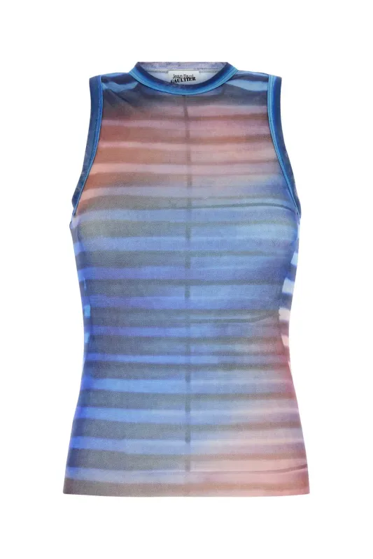 PRINTED TULLE THE AIR TANK TOP sold by Lord & Taylor