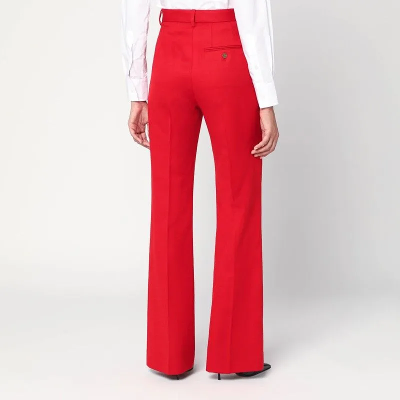 RED FLARED PANTS IN WOOL sold by Lord & Taylor product image thumbnail 2