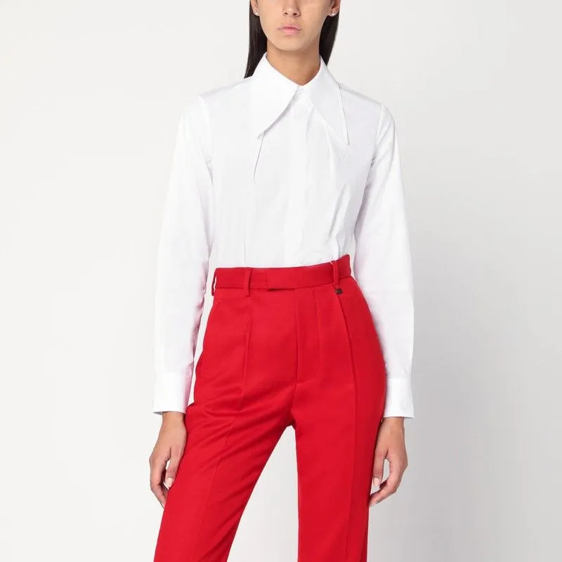 WHITE COTTON POPLIN SHIRT sold by Lord & Taylor