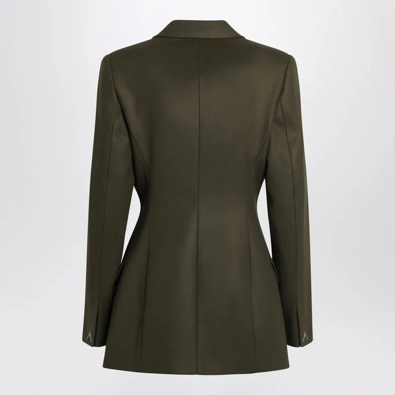 DOUBLE-BREASTED OLIVE GREEN WOOL JACKET sold by Lord & Taylor product image thumbnail 2