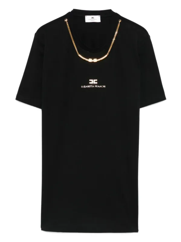 CHAIN-ADORNED COTTON T-SHIRT sold by Lord & Taylor