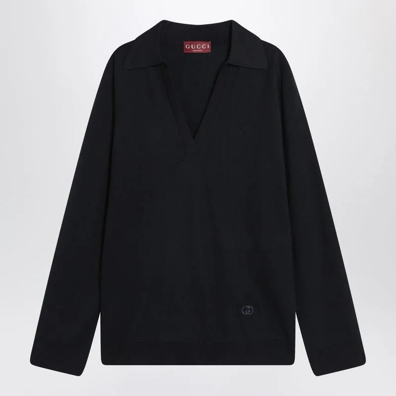 NAVY BLUE WOOL SWEATER sold by Lord & Taylor