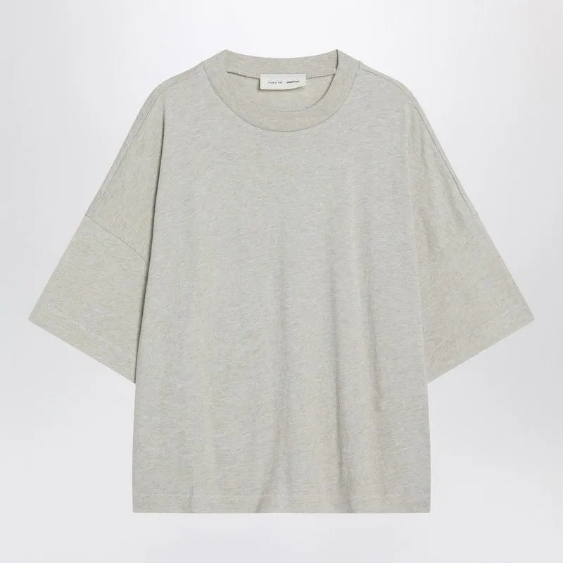 OVERSIZED GREIGE COTTON-BLEND T-SHIRT sold by Lord & Taylor