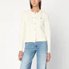 CREAM CABLE-KNIT CARDIGAN sold by Lord & Taylor
