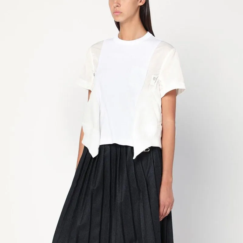 WHITE COTTON AND NYLON T-SHIRT sold by Lord & Taylor