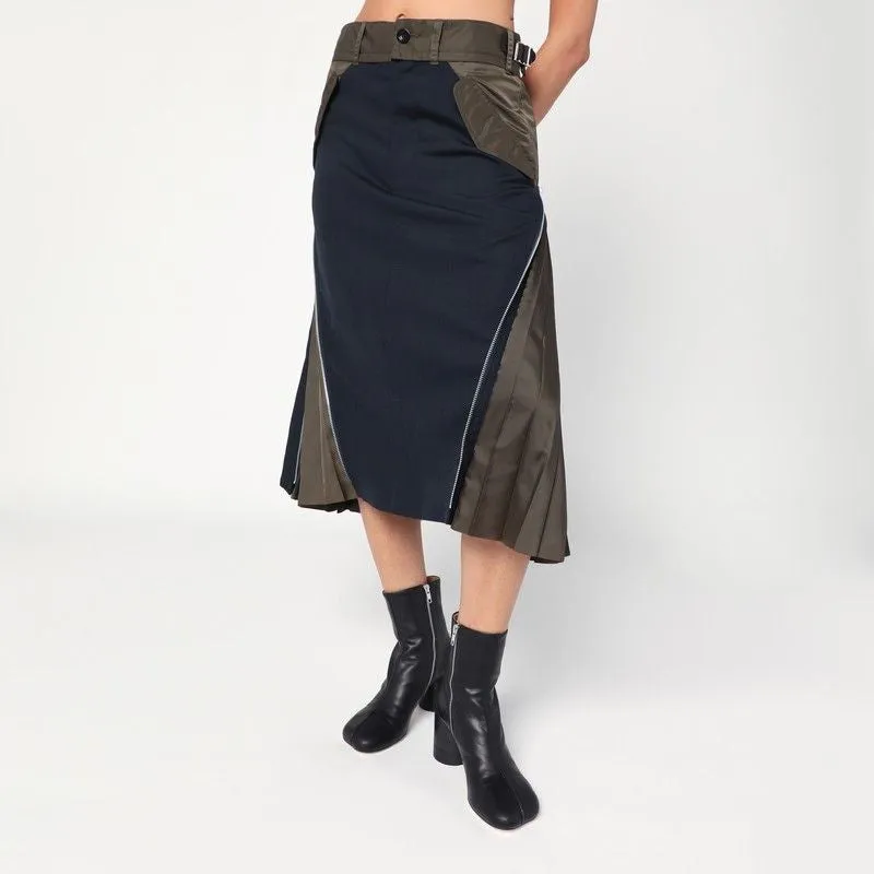NAVY/KAKI TAILORED SKIRT sold by Lord & Taylor