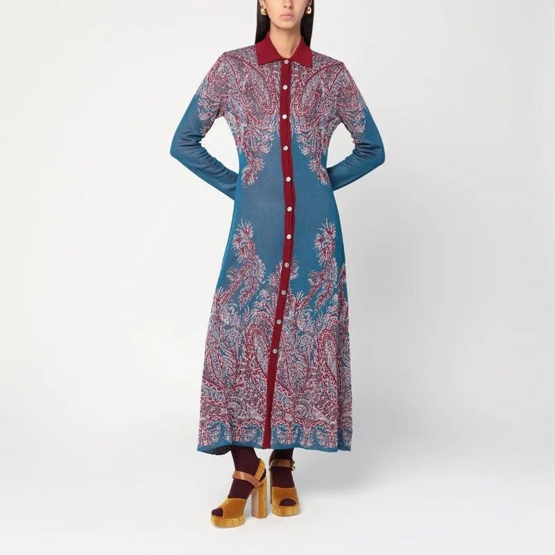 MULTICOLORED CARDIGAN LONG DRESS made by Etro